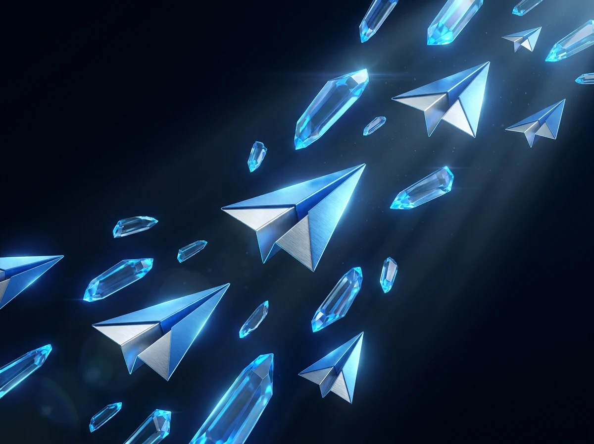Abstract crystalline AI visual